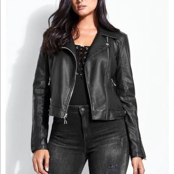 GUESS Leather Jacket - Picture 2 of 3